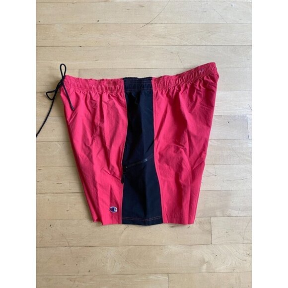 CHAMPION Drawstring hybrid shorts red black  athletic mens - Picture 7 of 8